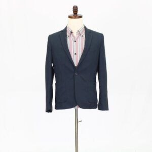 Montego 34R Gray Solid 2-Button Sport Coat Blazer Jacket P495